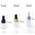 Glass Essential Oil Dropper Bottles Clear Mini 1ml/2ml/3ml Perfume Dropping Bottle Cosmetic Sample Vials with Gold Cap